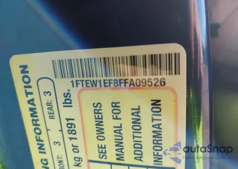 2015 Ford F-150 Xlt from USA, damaged, VIN 1FTEW1EF8FFA09526